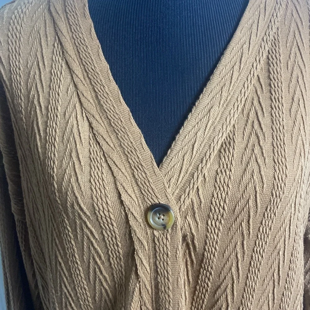 Maurices Carmel Color V-Neck Button Front Cardigan sz XL NWT